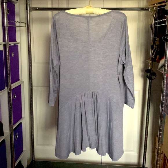 ONE WORLD Embellished Printed 3/4 Sleeve Shark Bite Tunic Size XL - Picture 2 of 5